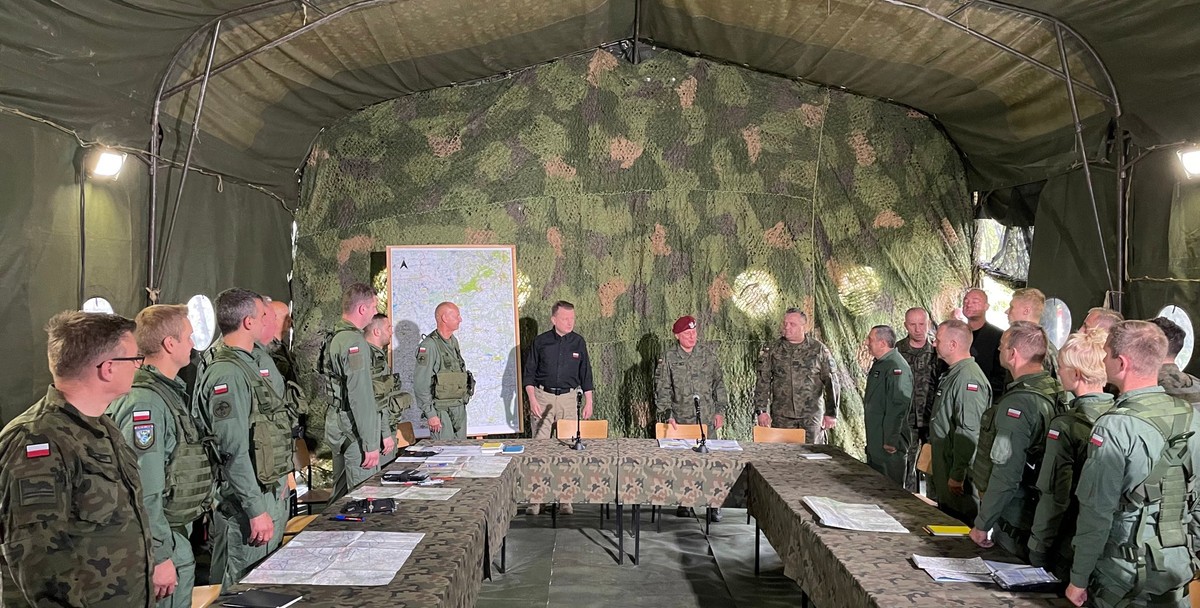 Odprawa z żołnierzami Wojska Polskiego