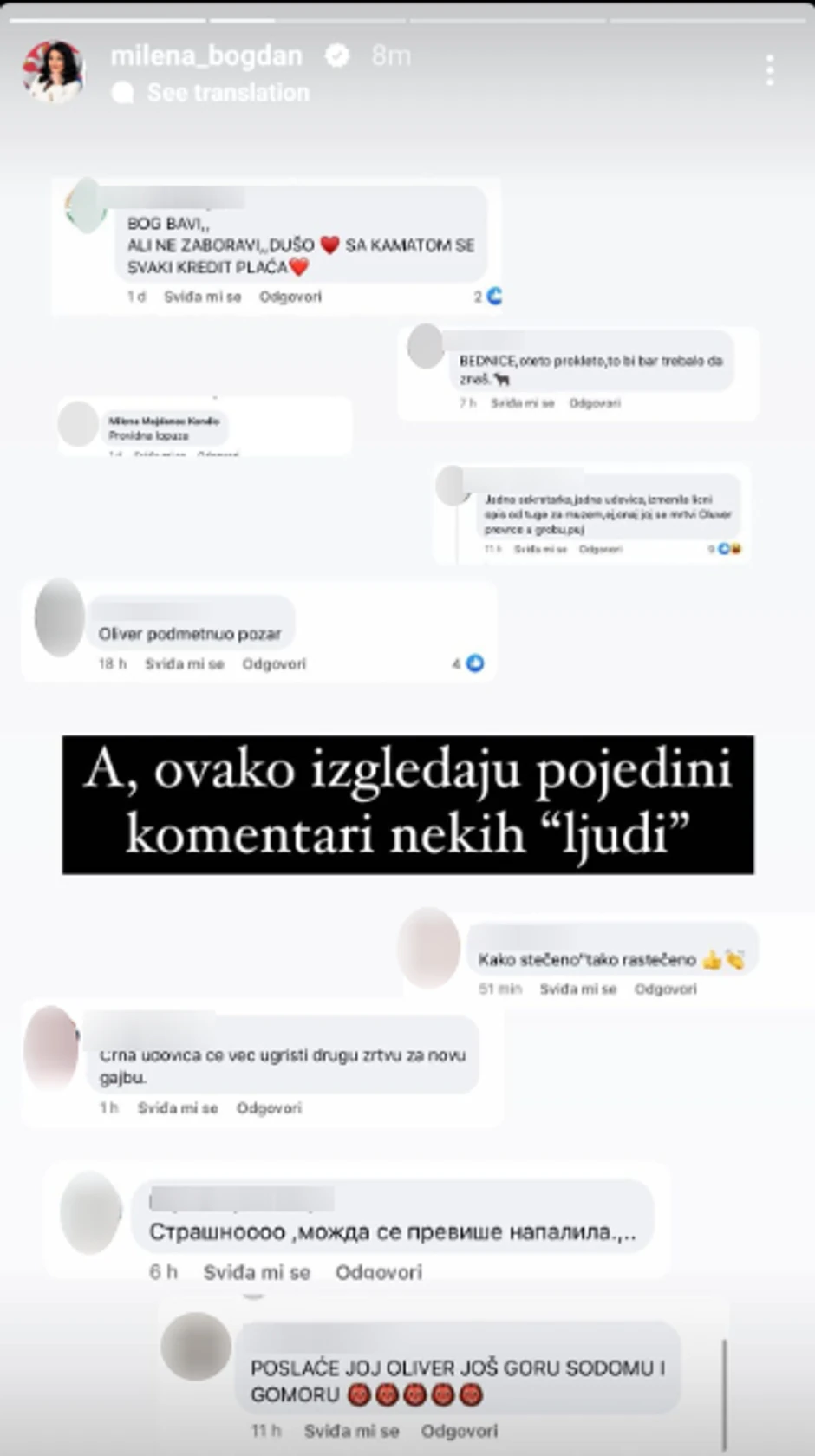 Milena Bogdan dobija pretnje