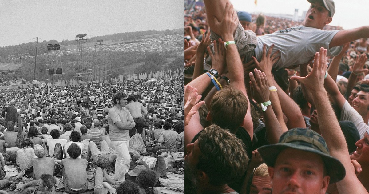 21 photos that compare the original 1969 Woodstock to its disastrous recreation in 1999