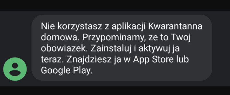 Jeśli nie masz aplikacji i próbujesz link do instalacji "odpalić' na komputerze, pojawi się następujący komunikat