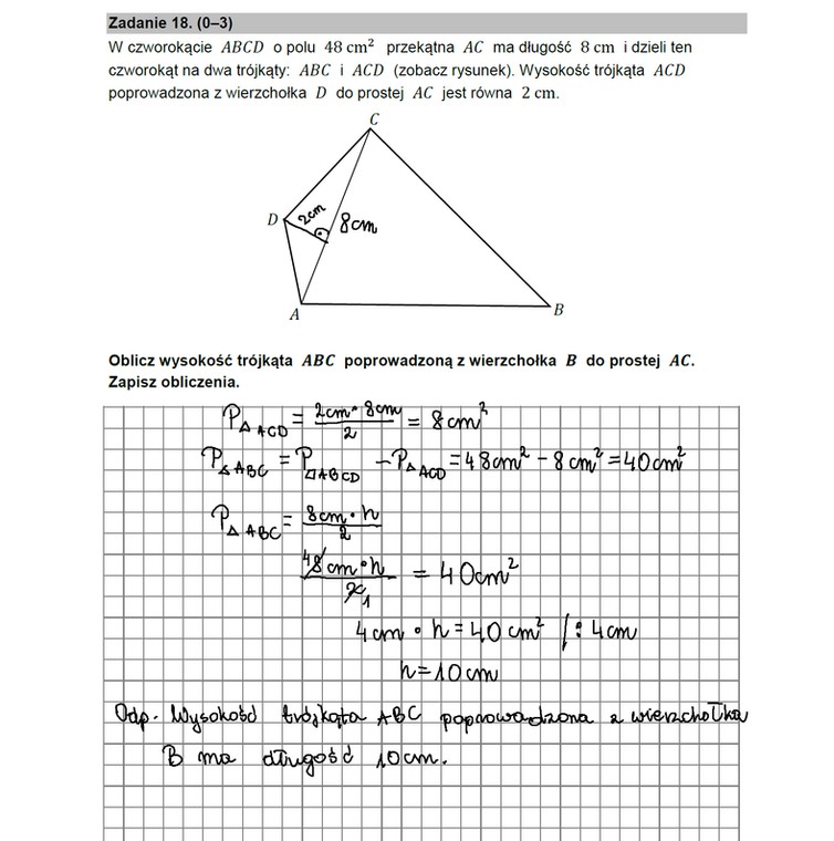 Egzamin ósmoklasisty 2023. Zadanie 18.