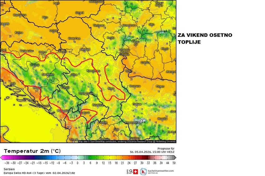Osetno toplije ovog vikenda