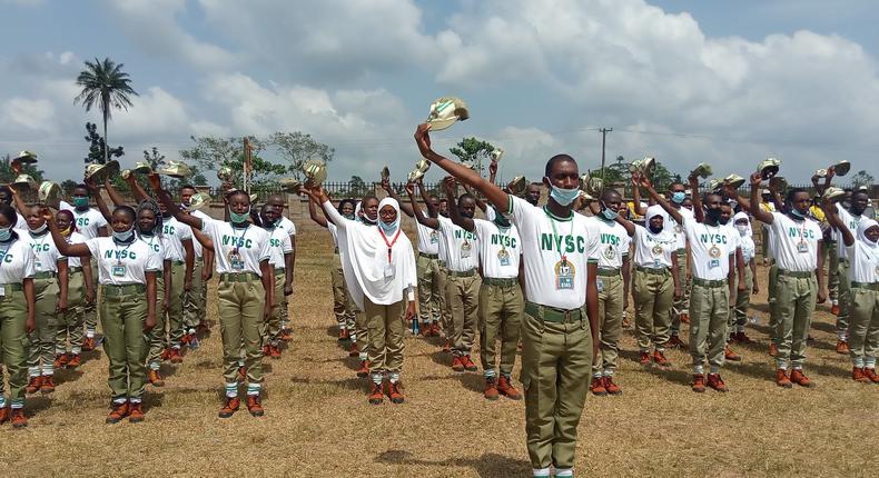 Corps members in Edo State orientation camp [NYSC]