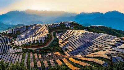 A Xinyi Solar Holdings Ltd. photovoltaic power station on August 21, 2016, in Songxi, China.