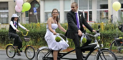 Do ślubu pojechali rowerem! FOTY