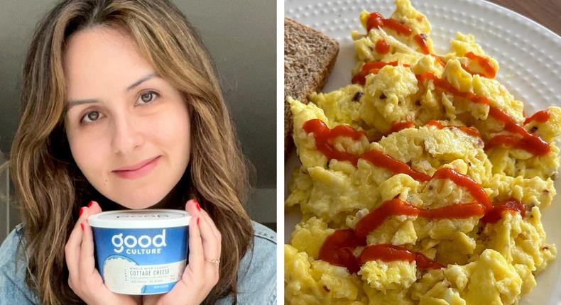One of the viral TikTok recipes involved cottage cheese in scrambled eggs.Julia Pugachevsky
