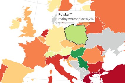 Realne płace spadają w niemal całej Europie. Ale Polska jest wśród "zielonych wysp"