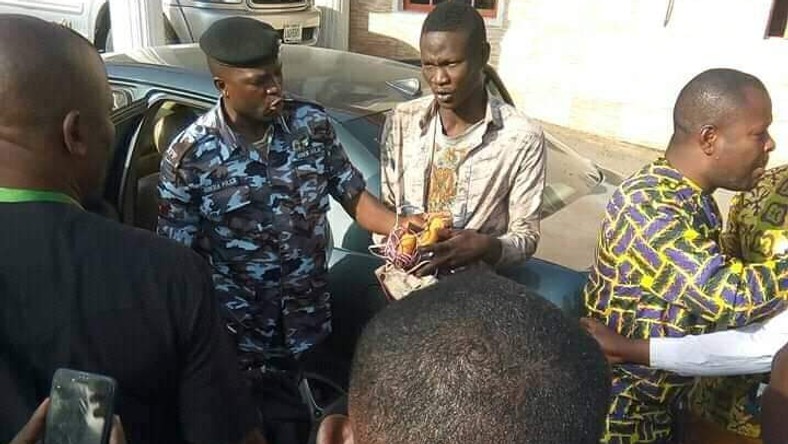 Police arrest suspected suicide bomber after failed attempt to blow up Living Faith Church, Sabin Tasha, Kaduna State [Facebook]