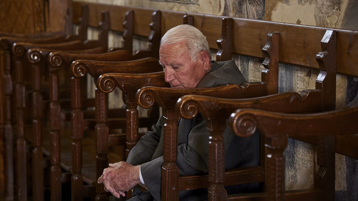 Stariji čovek - ilustracija