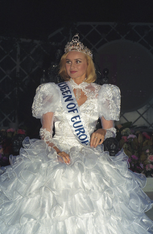 Ewa Szymczak na konkursie Queen of Europe 1991, 1991 r.