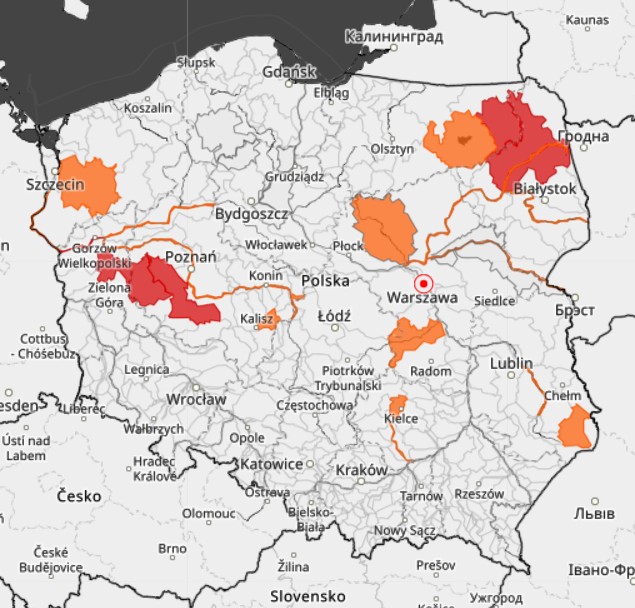 Aktualne ostrzeżenia hydrologiczne