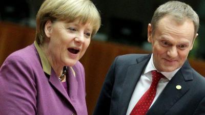 Donald Tusk i Angela Merkel 