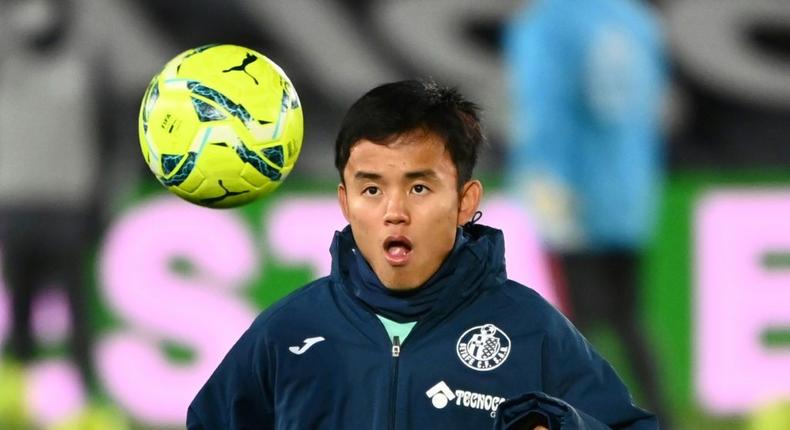 Real Madrid's Takefusa Kubo was on loan at Getafe in Spain's La Liga last season Creator: GABRIEL BOUYS