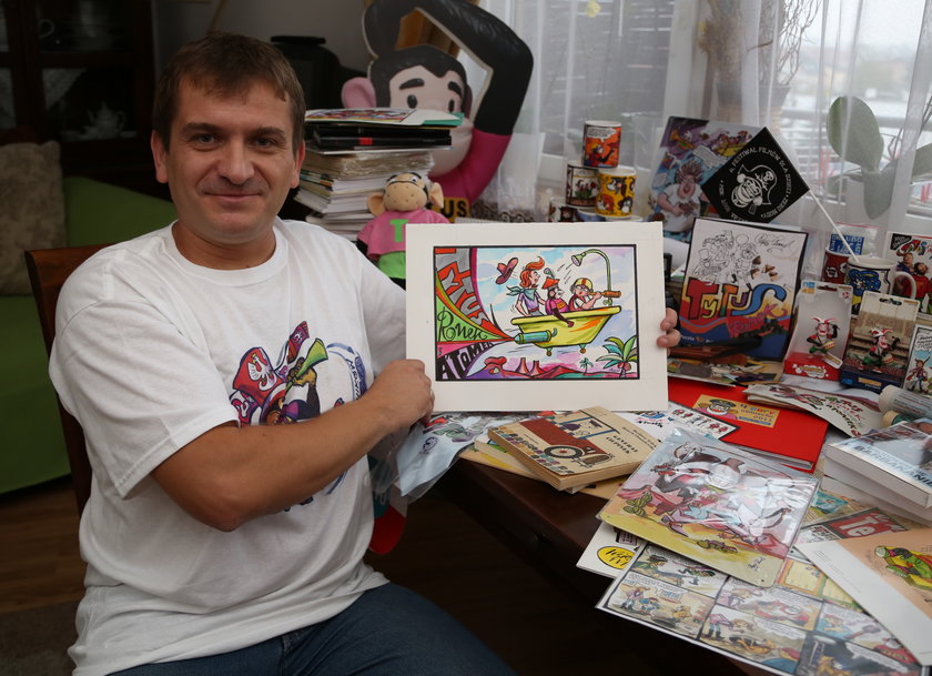 Mirosław Sobiecki (40 l.) – fan komiksów