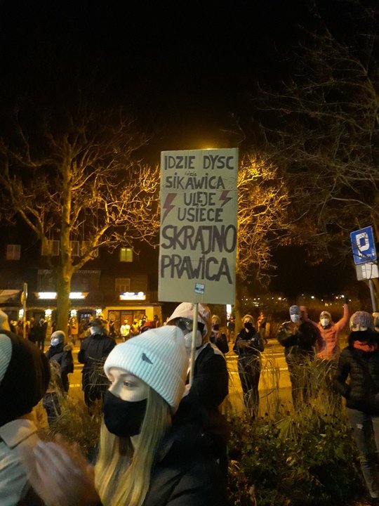 Protestujący w Zakopanem