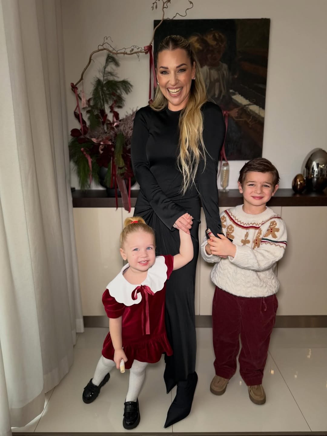 Dominika Cibulková s deťmi, Ninkou a Jakubkom. 