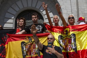 Spanish Far Right Supporters Gather Against The Removal of Franco's Remains From The Valley of Falle