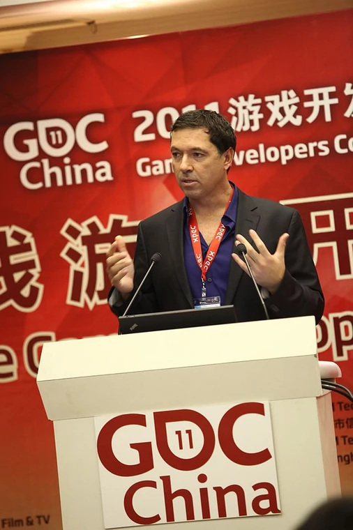 Brian Fargo na GDC China w 2011 roku