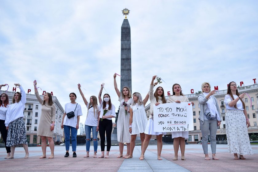 Protest białoruskich medyków. "Trzeba skończyć z biciem ludzi"