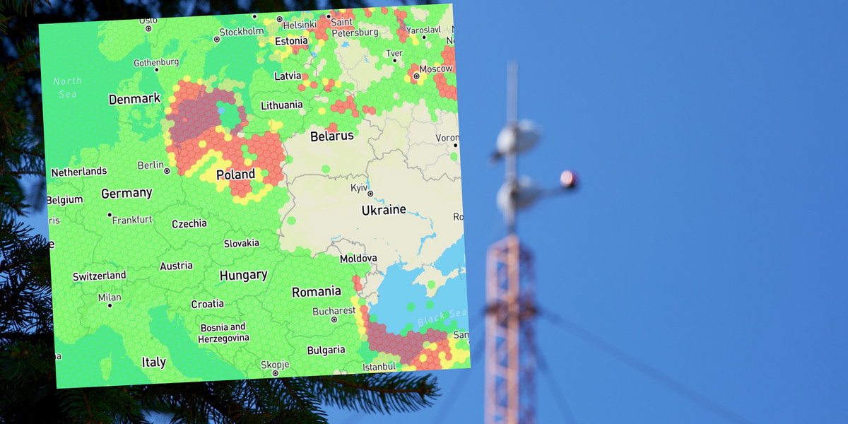 Zakłócenia sygnału GPS są nad północno-wschodnią i centralną Polską