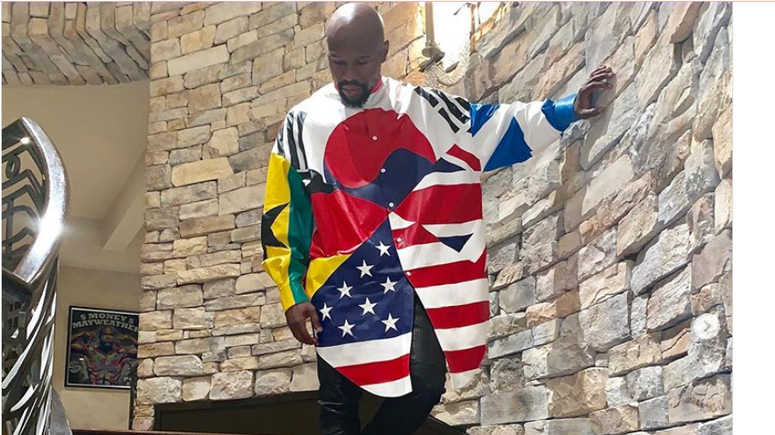 Floyd Mayweather flaunts Ghana flag designed by Ghanaian-American Virgil  Abloh 