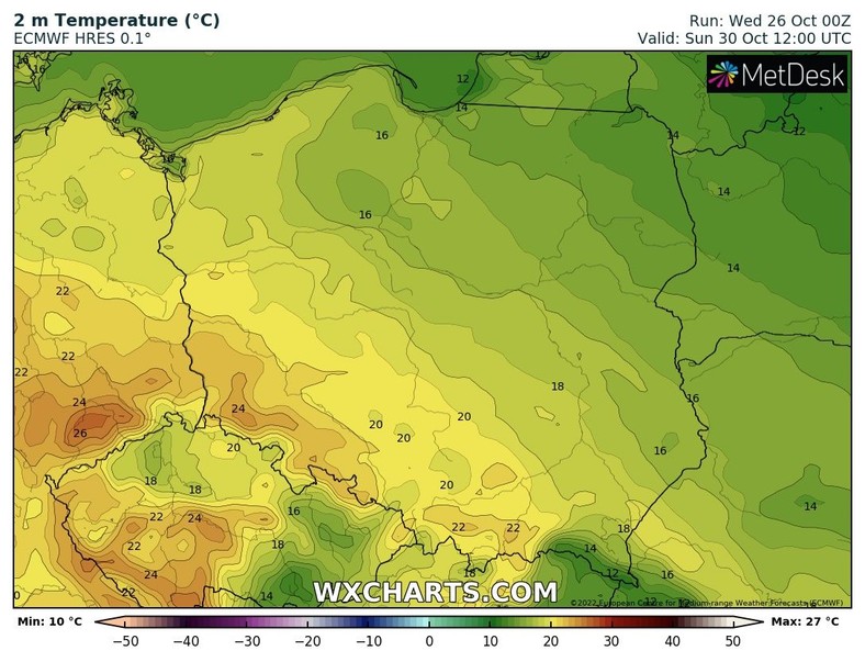 Jeszcze w tym tygodniu punktowo nie wykluczamy aż 24-25 st. C