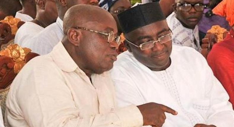 Nana Addo (L) with his running mate Dr. Bawumia