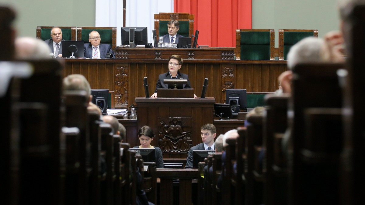 WARSZAWA POSIEDZENIE SEJMU  (Beata Szydło i Marek Kuchciński)