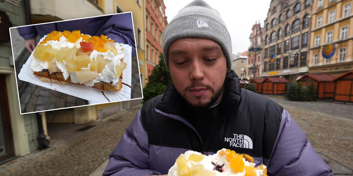 Youtuber nawet na cmentarzu nie jadł takiego gofra. We Wrocławiu aż go wryło!