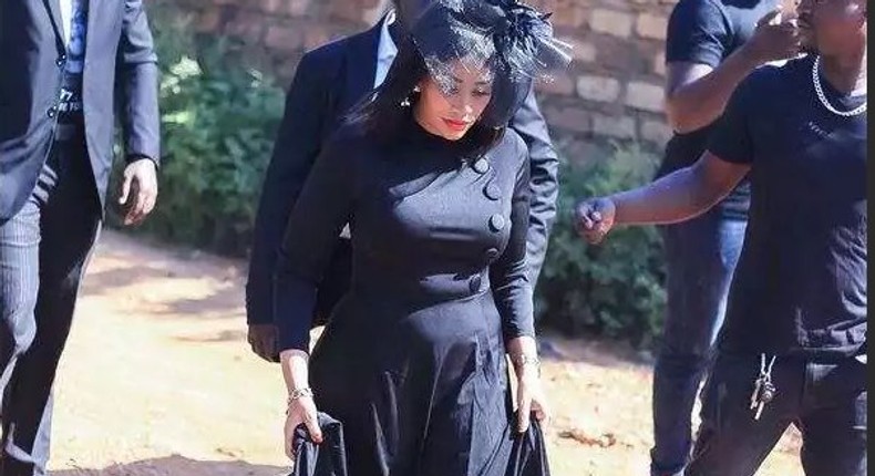 Zari Hassan during the Burial of Ivan Don