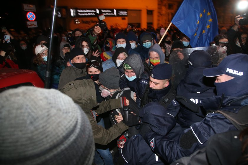 Protest Strajku Kobiet w Warszawie