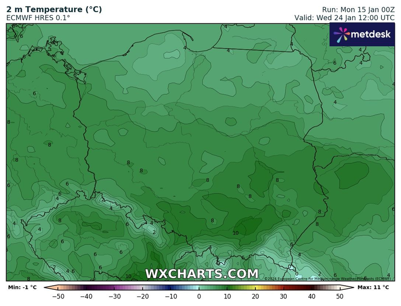 Temperatura popołudniami może sięgać nawet ok. 10 st. C