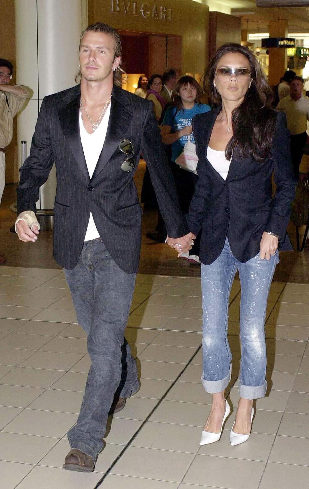 David Beckham s manželkou Victoriou v roku 2003.
