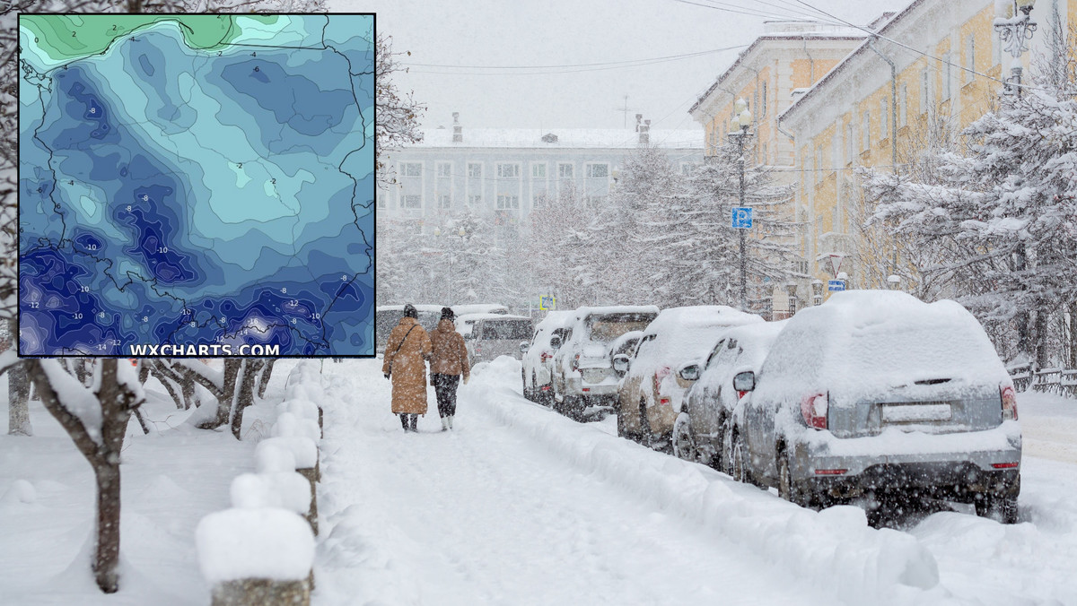 Pogoda na dziś. Śnieg nie przestanie sypać. W nocy mróz nawet do -15 st. C