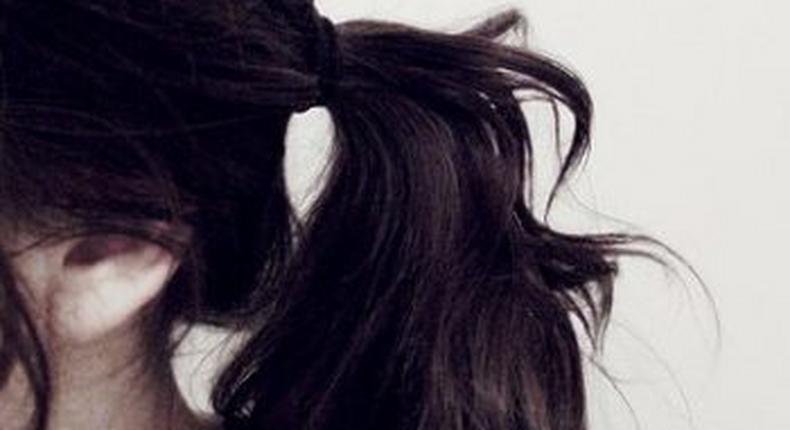 ponytail using real hair band