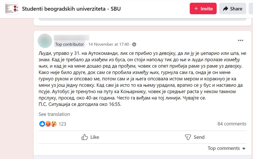 Nevenina Fejsbuk objava