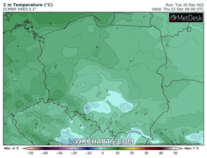 Tylko na południu punktowo pojawi się słaby mróz