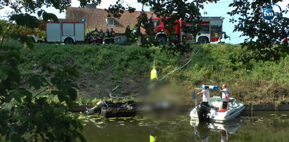 Motorówka spłonęła na Kanale Elbląskim
