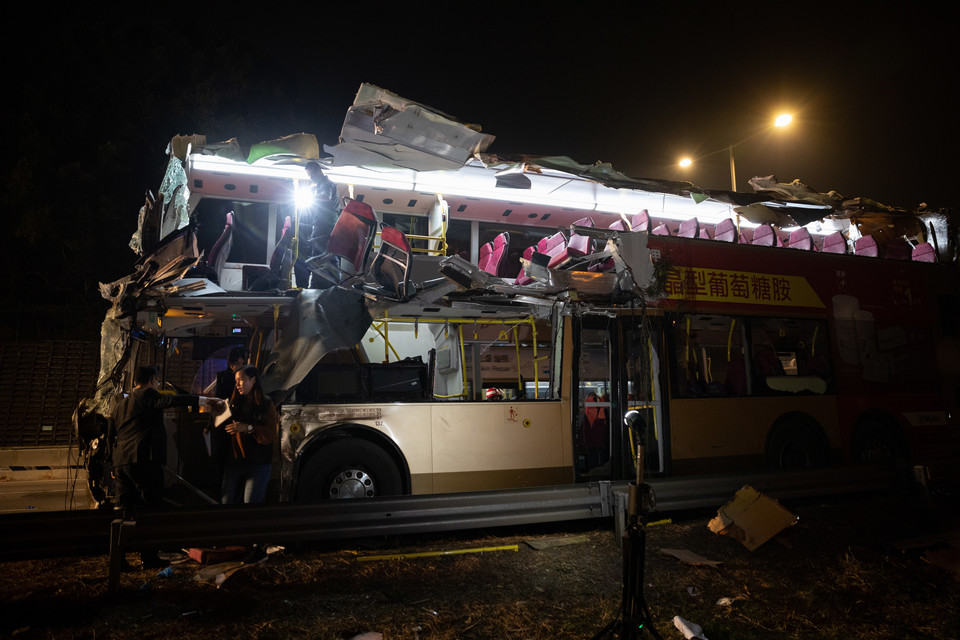 Wypadek autobusu w Hong Kongu