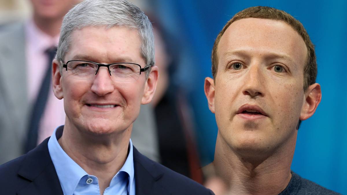 Tim Cook (szef Apple) i Mark Zuckerberg (szef Meta)