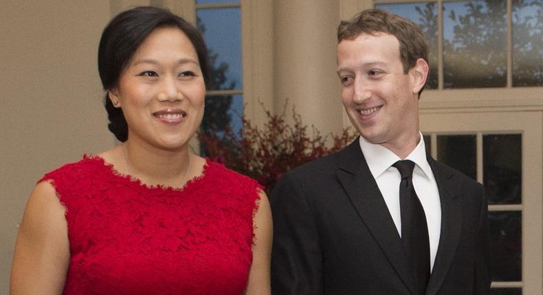 Zuckerberg and Chan in 2015.
