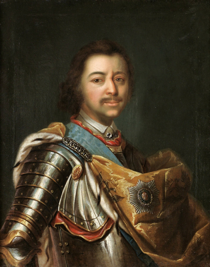 Portret cara Piotra I Wielkiego (1672-1725), malarz: Jan Kupecký