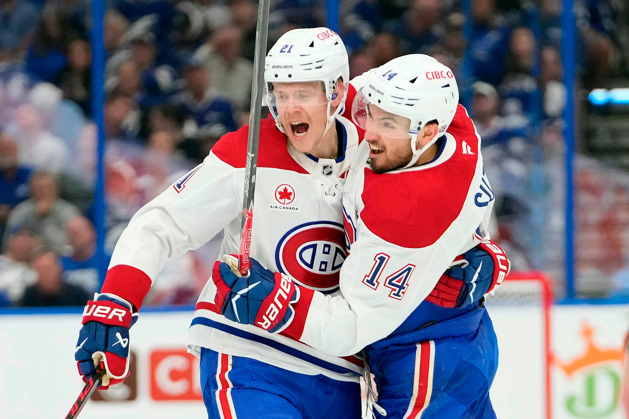 Zápas play-off NHL: Tampa Bay Lightning - Montreal Canadiens. 