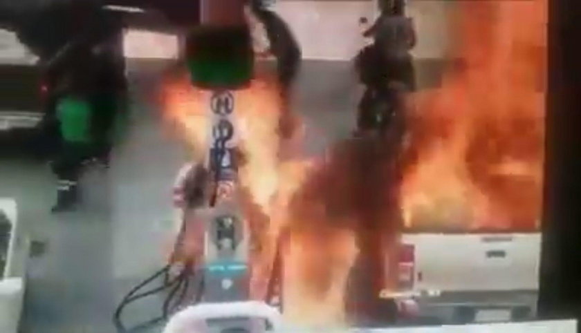 Meksyk: 7-latka poparzona w pożarze na stacji. Przerażające nagranie