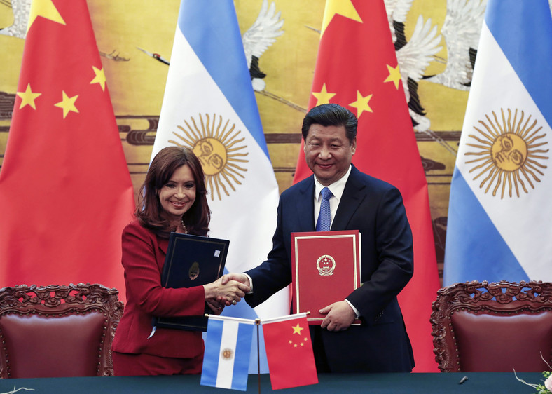 Cristina Kirchner oraz Xi Jinping podczas spotkania w 2015 r. 