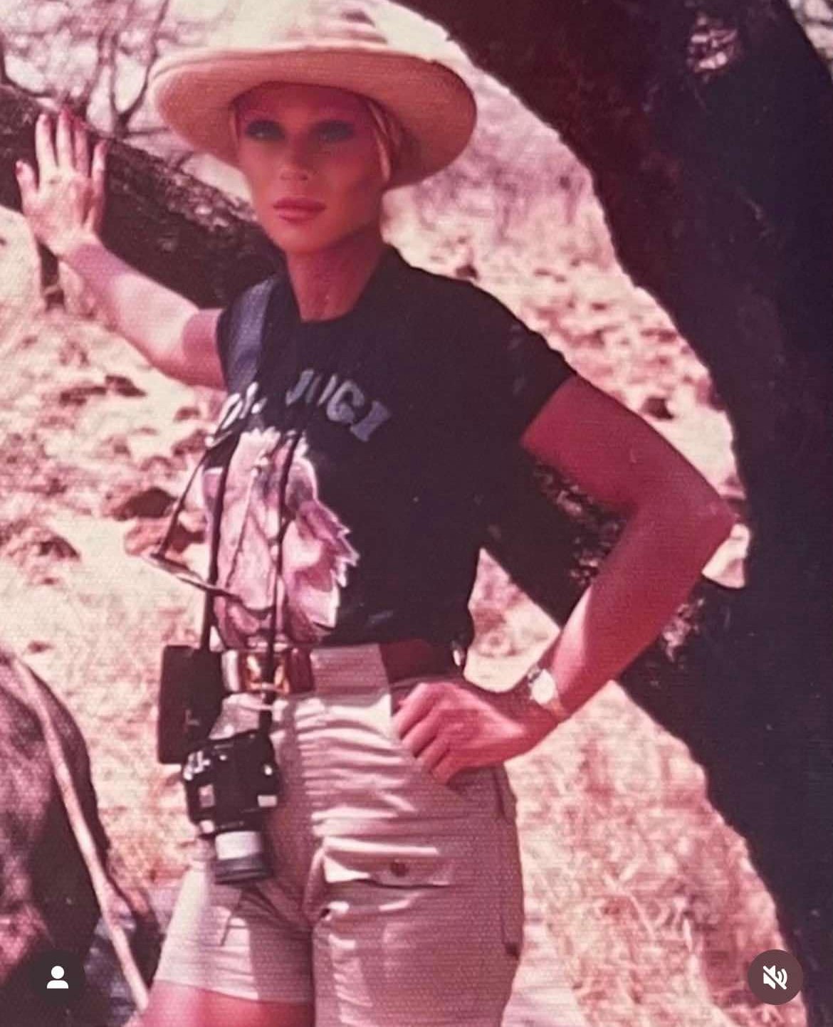 Jocelyn Wildenstein Afrikában, még gyermekei születése elött