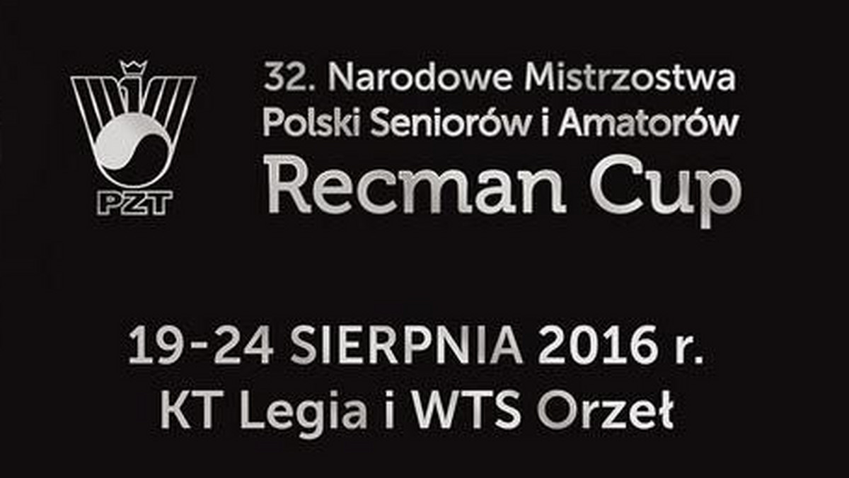 W dniach od 19 do 24 sierpnia odbędzie się w Warszawie najważniejszy dla amatorskiego tenisa w naszym kraju turniej - 32. Narodowe Mistrzostwa Polski Seniorów i Amatorów w tenisie "Recman Cup".