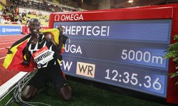 Diamentowa Liga - Cheptegei poprawił rekord świata w biegu na 5000 m