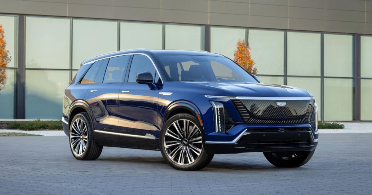  Cadillac Vistiq to nowy SUV tej marki. Nie ma wielkiego silnika benzynowego