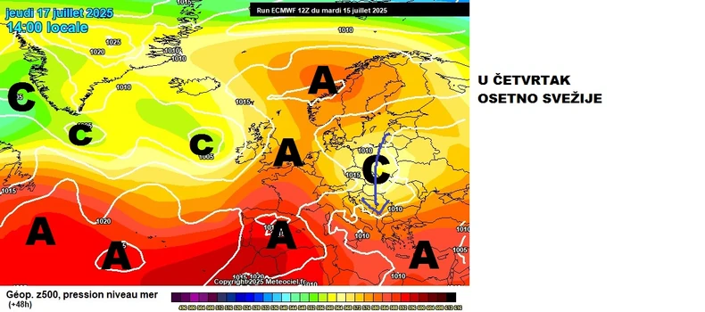 U četvrtak svežije uz padavine, od petka stabilizacija i porast temperature za vikend
